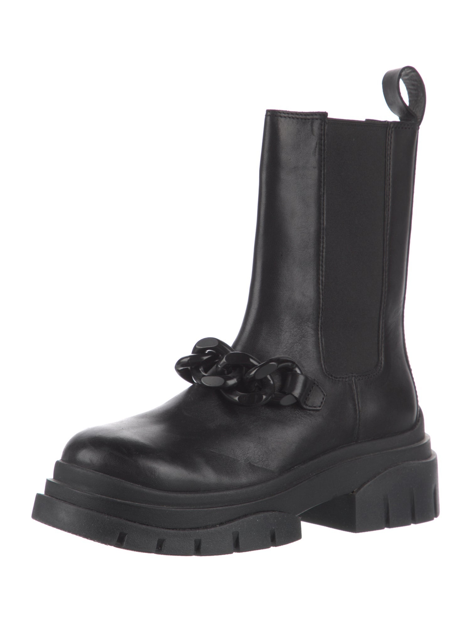 Ash Leather Combat Boots